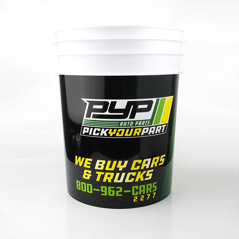 Принятие изготовленного на заказ пластикового литья под давлением ведра с краской в ​​этикетке пресс-формы