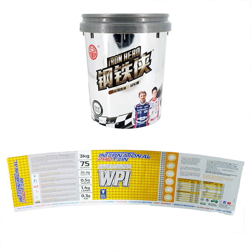 Литье под давлением ведра с лаком в форме этикетки