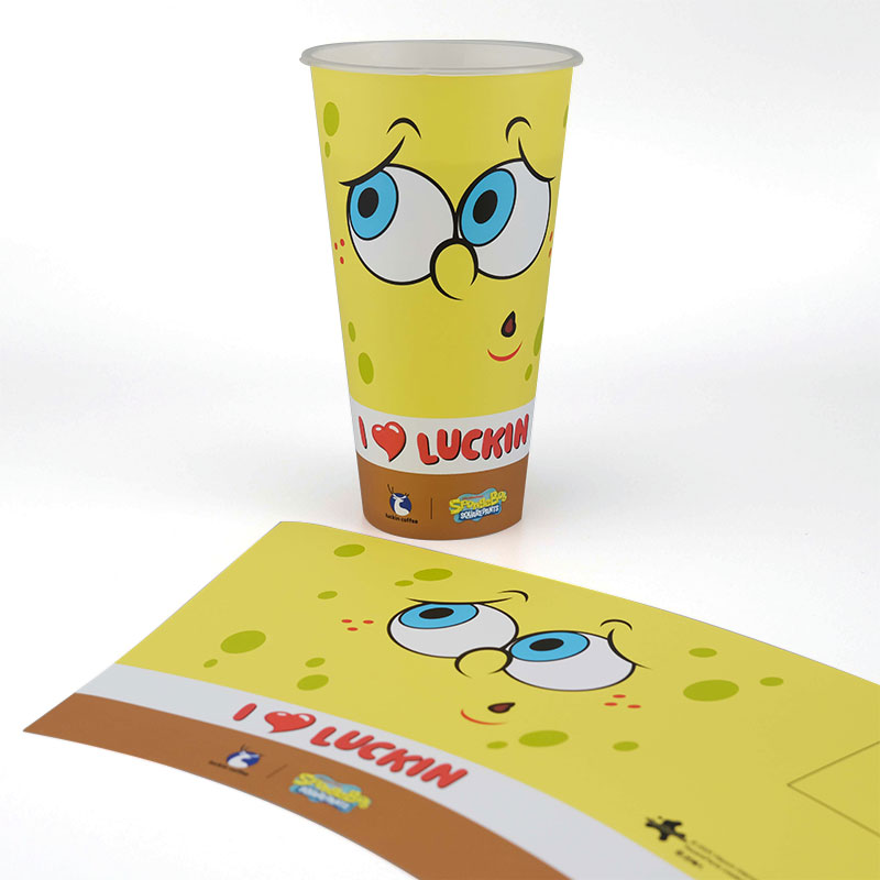 ПП литьевая чашка для напитков с полной печатью